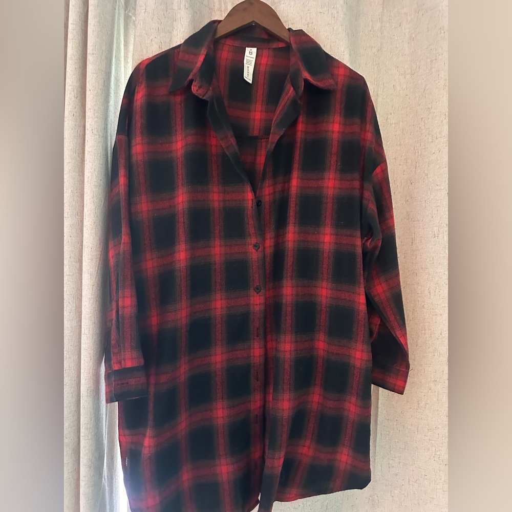 Red and Black Plaid Shirt
